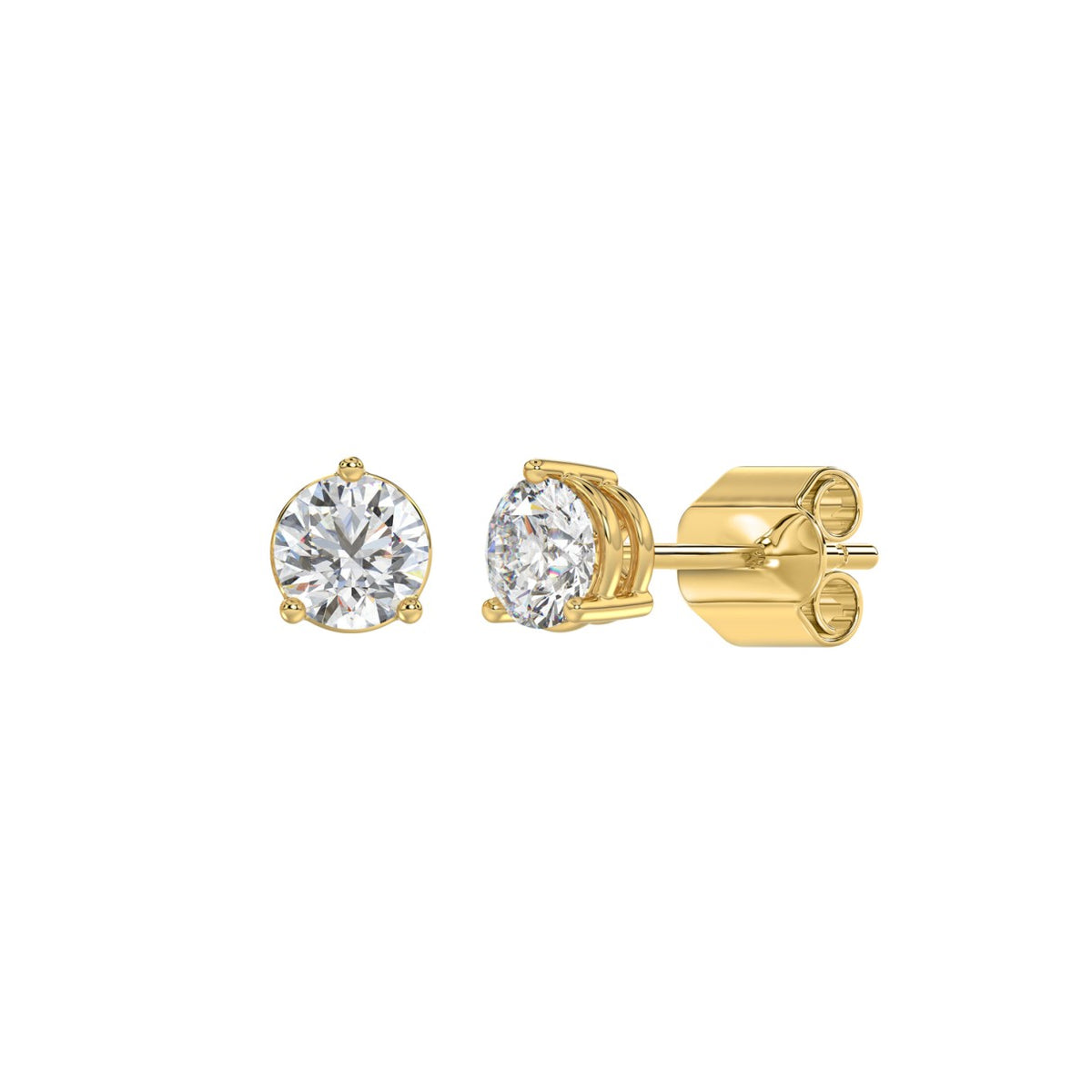 14K Yellow Gold, angled view