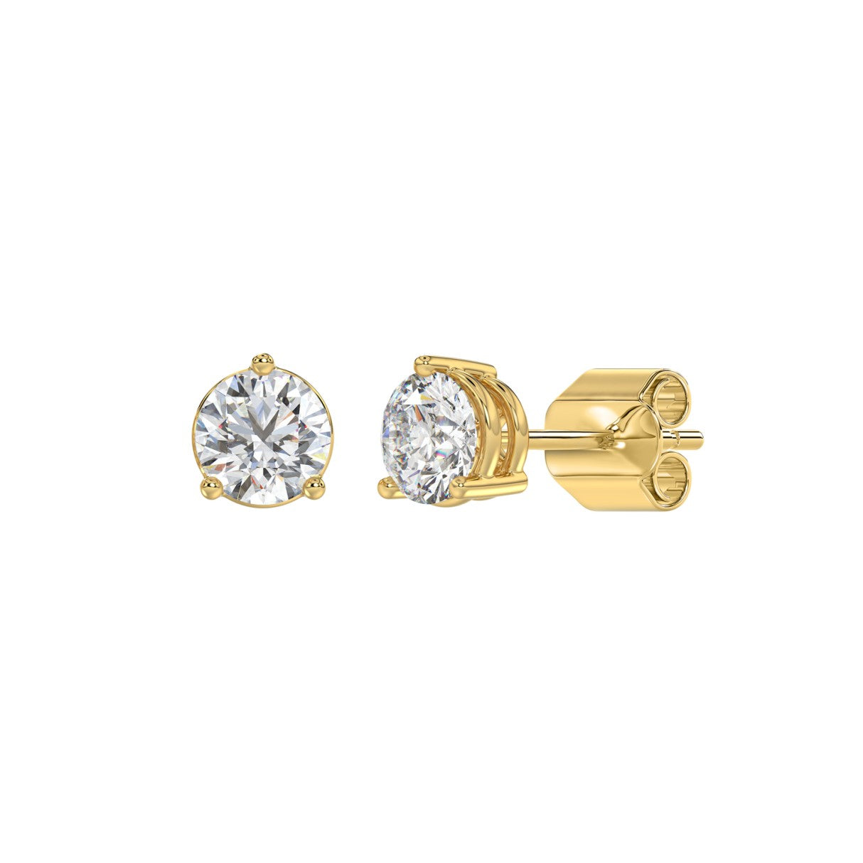 14K Yellow Gold, angled view
