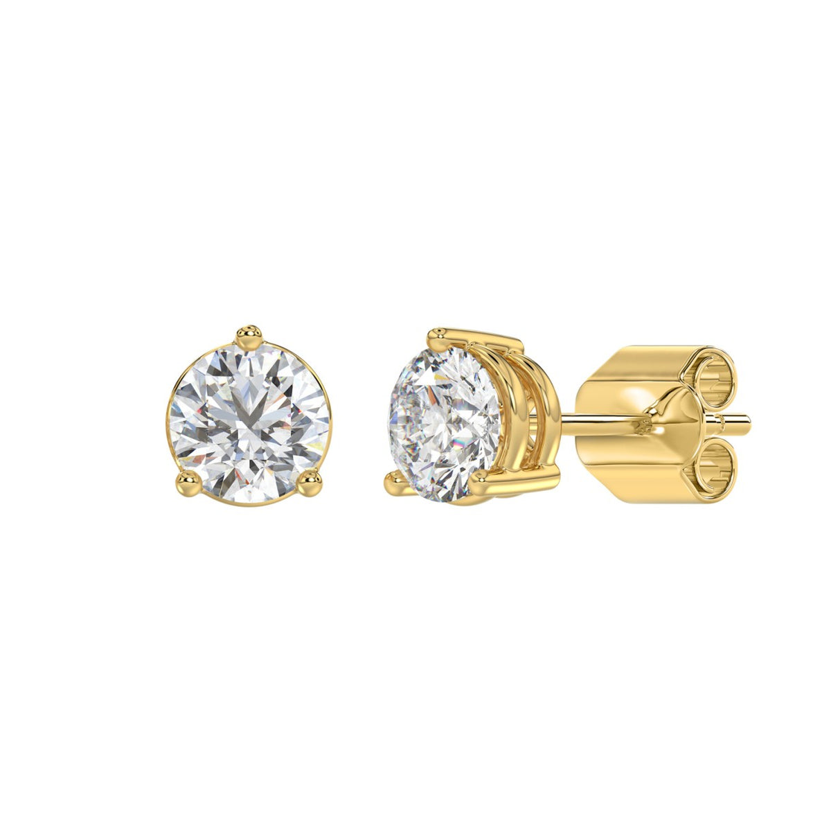 14K Yellow Gold, angled view
