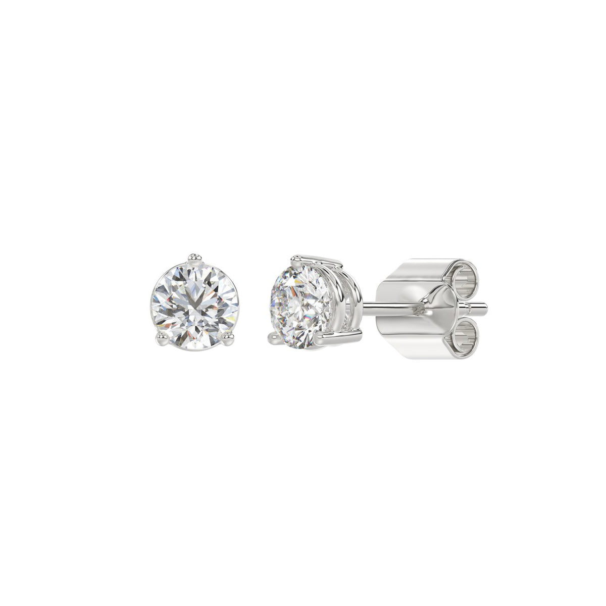14K White Gold, angled view