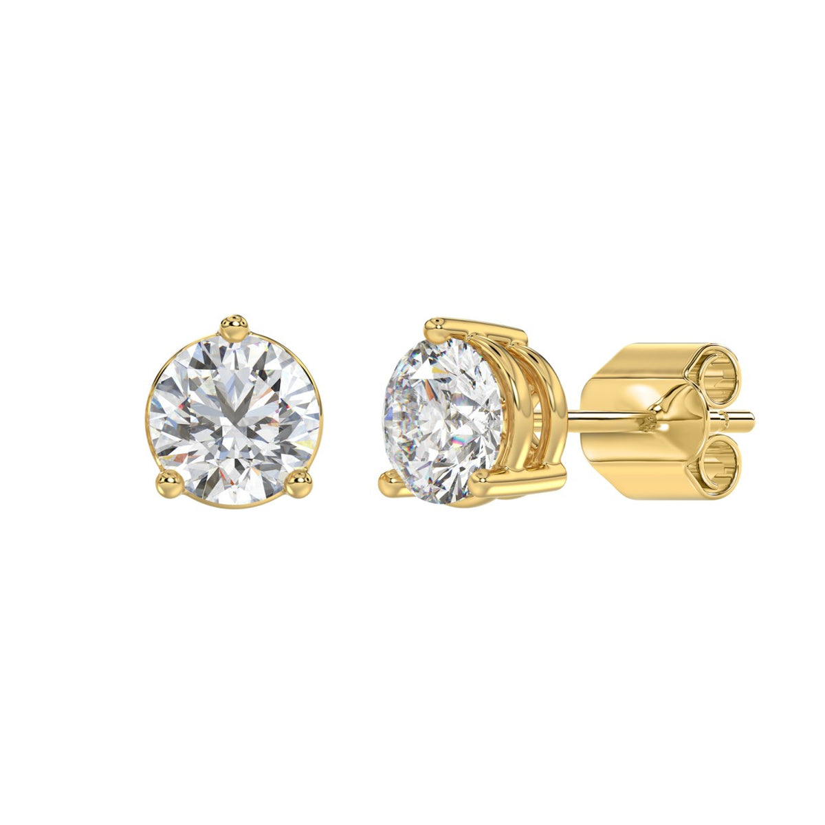 14K Yellow Gold, angled view