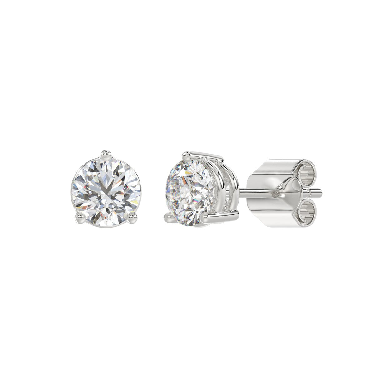 14K White Gold, angled view