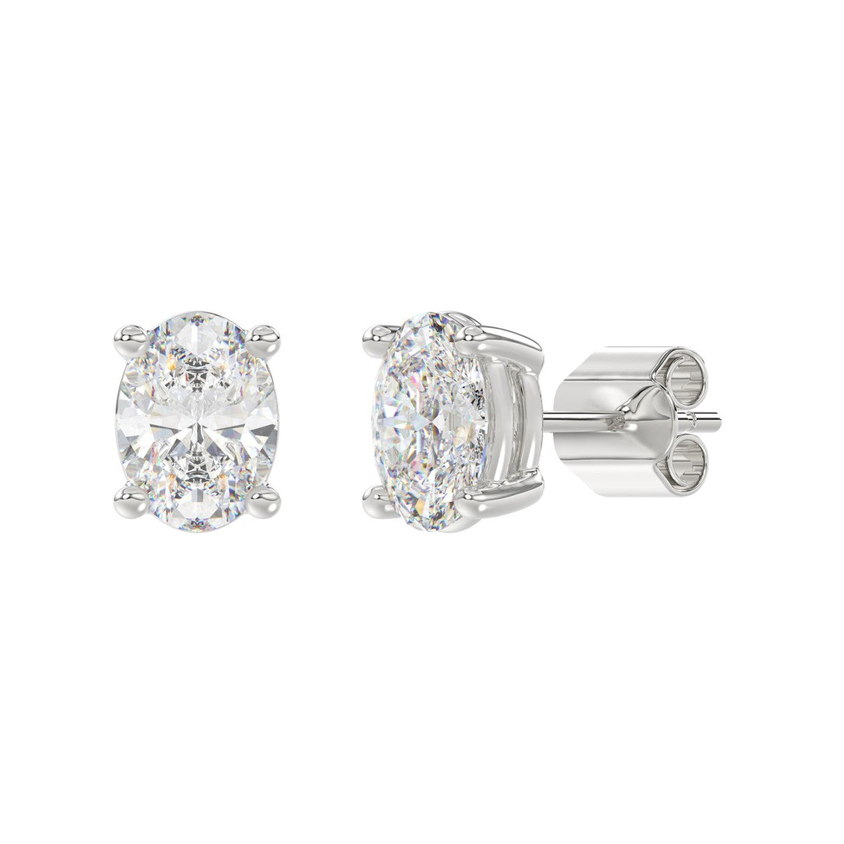 14K White Gold, angled view