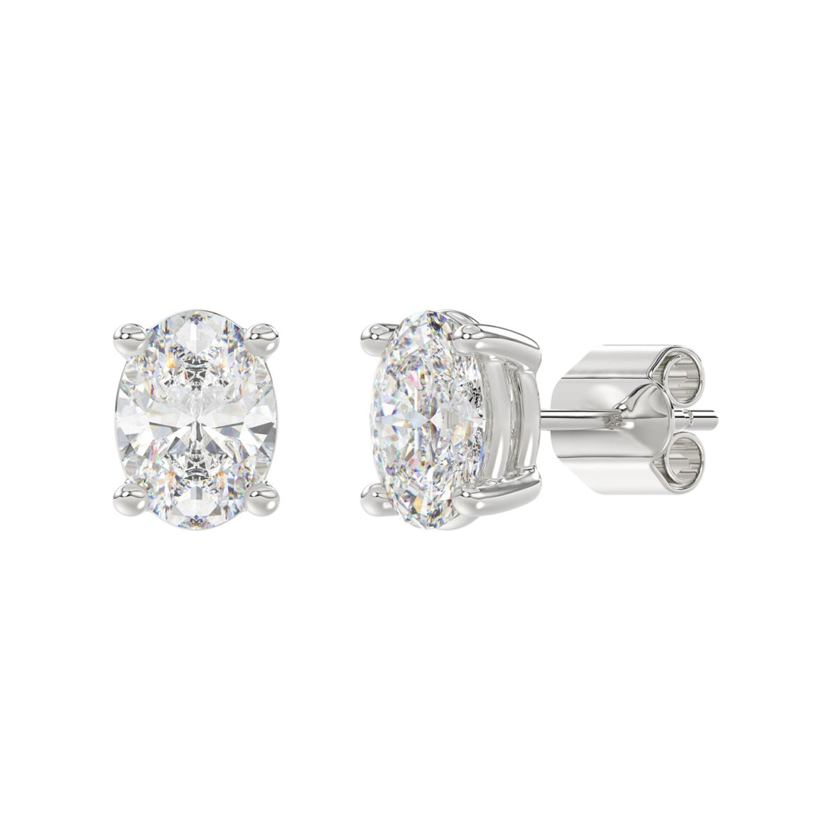 14K White Gold, angled view