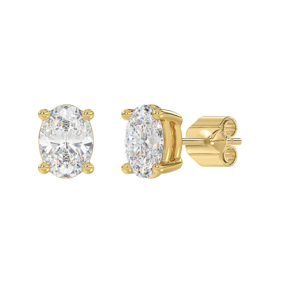 14K Yellow Gold, angled view