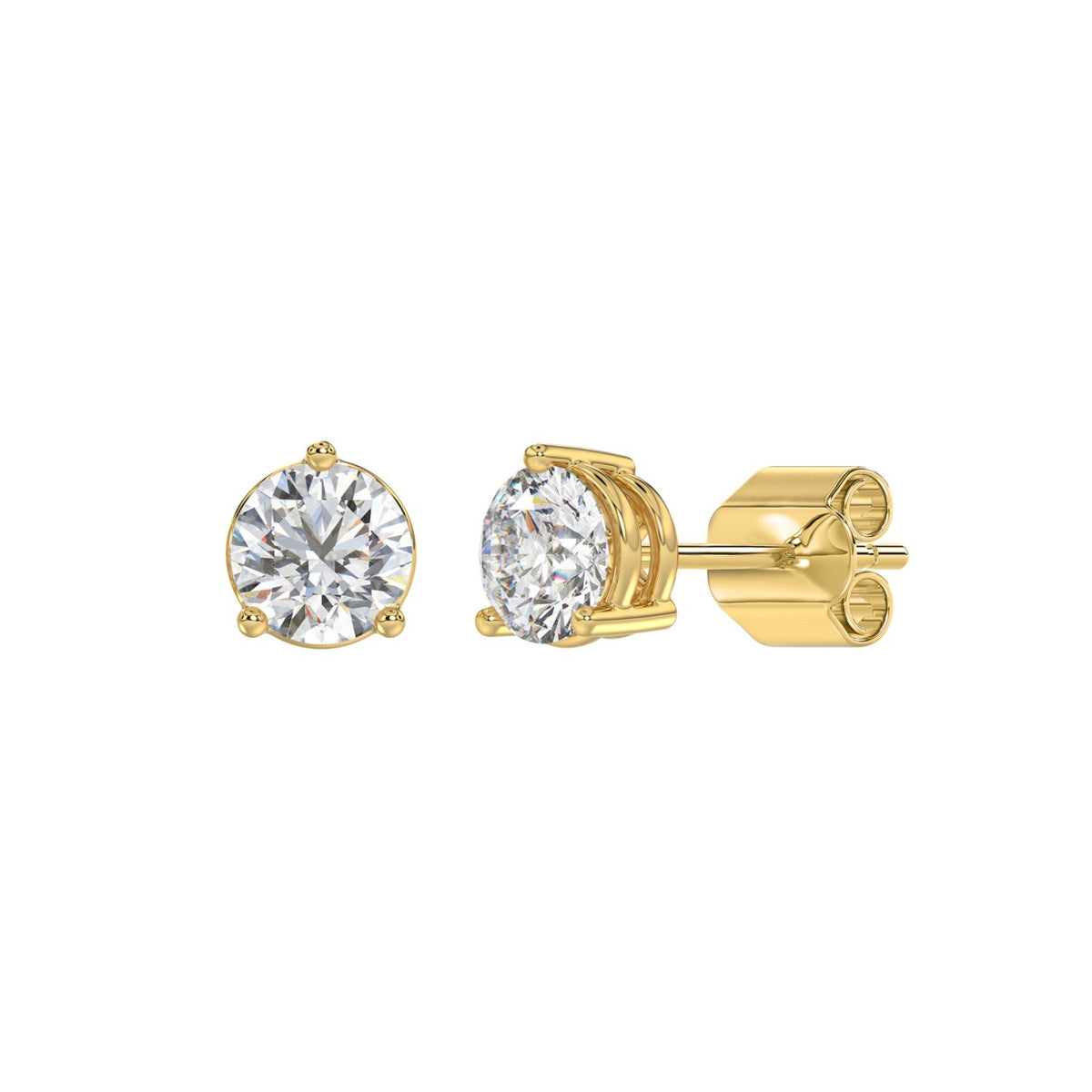 14K Yellow Gold, angled view