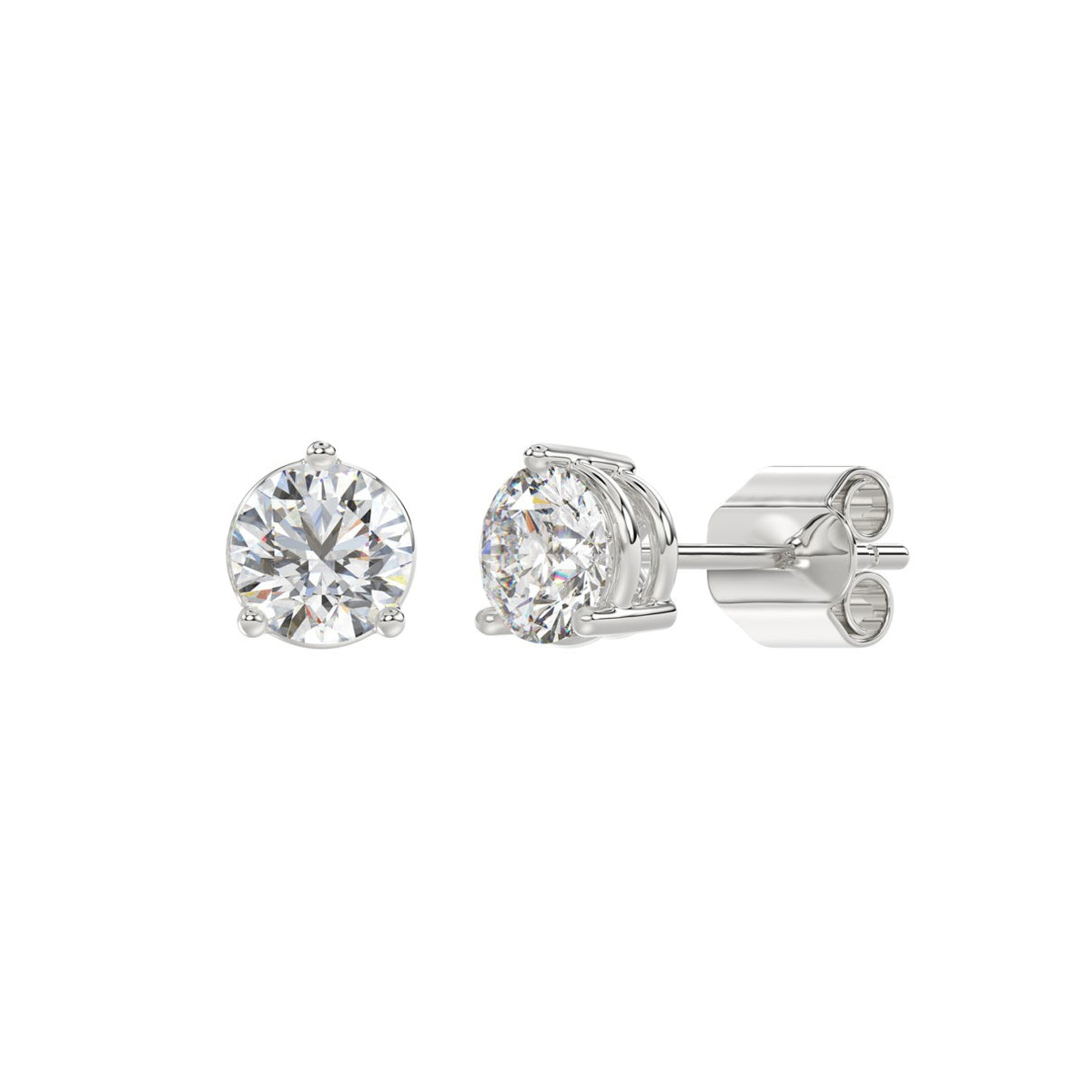 14K White Gold, angled view