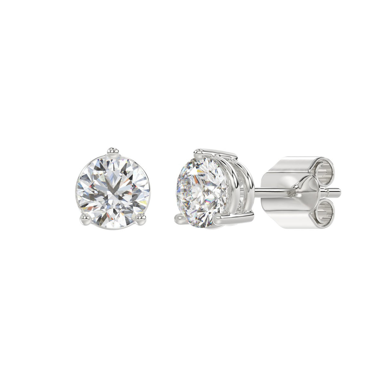 14K White Gold, angled view