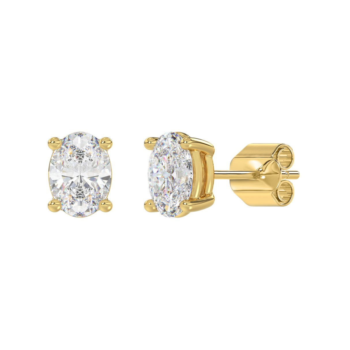 14K Yellow Gold, angled view