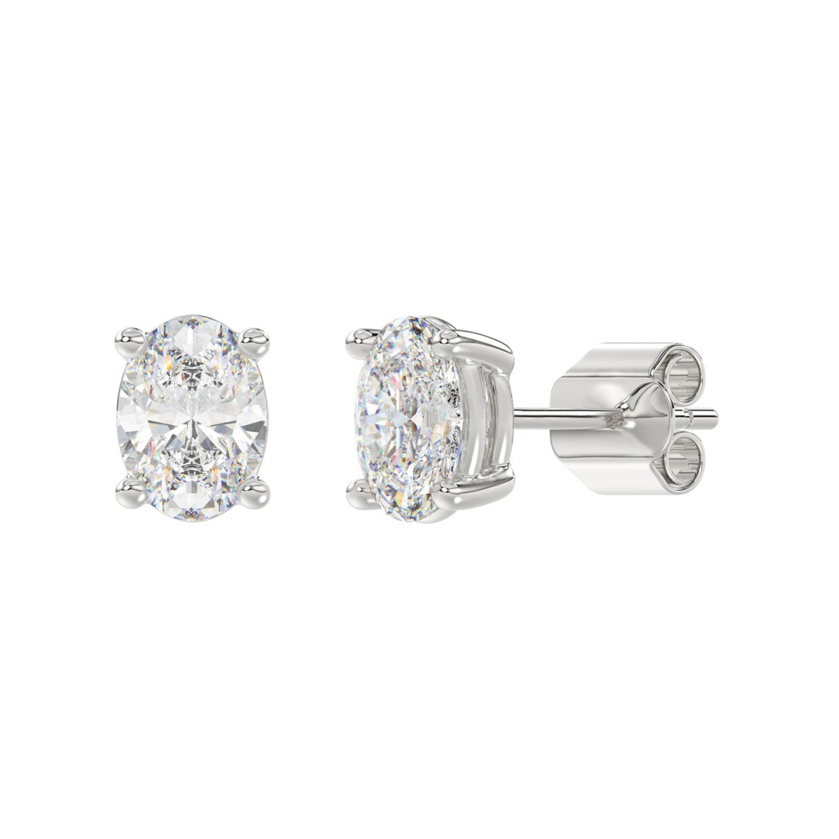 14K White Gold, angled view
