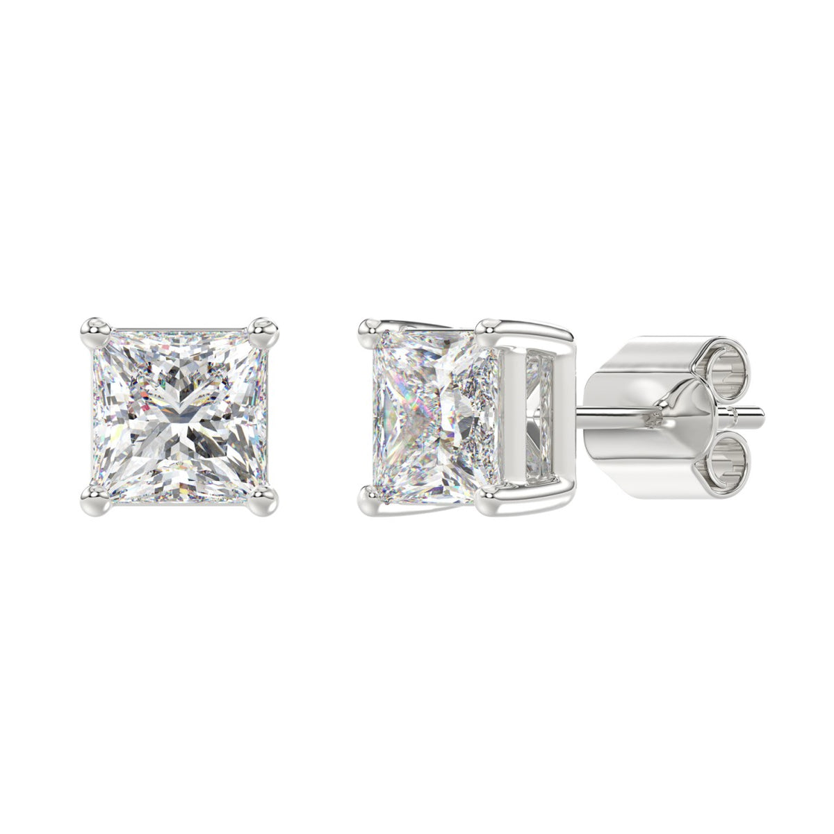 14K White Gold, angled view