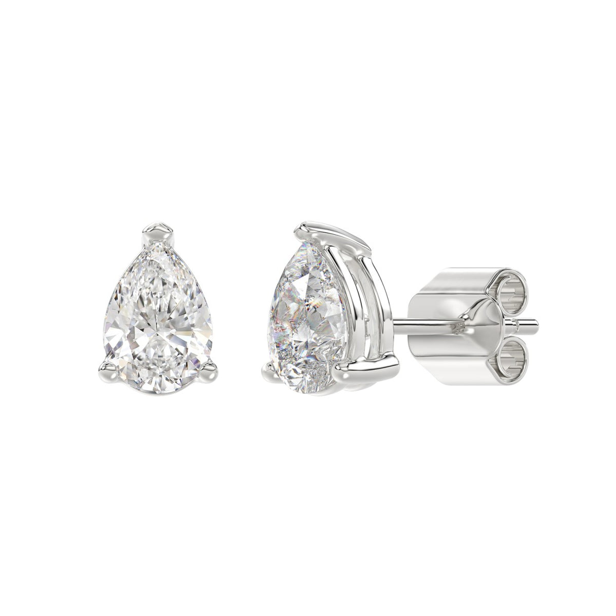 14K White Gold, angled view