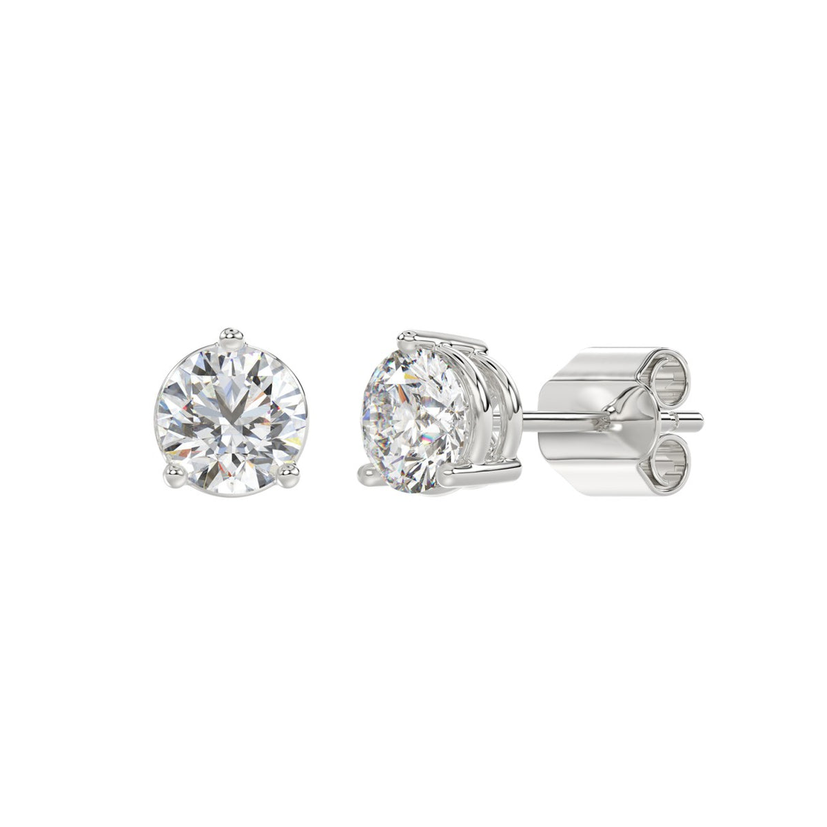 14K White Gold, angled view