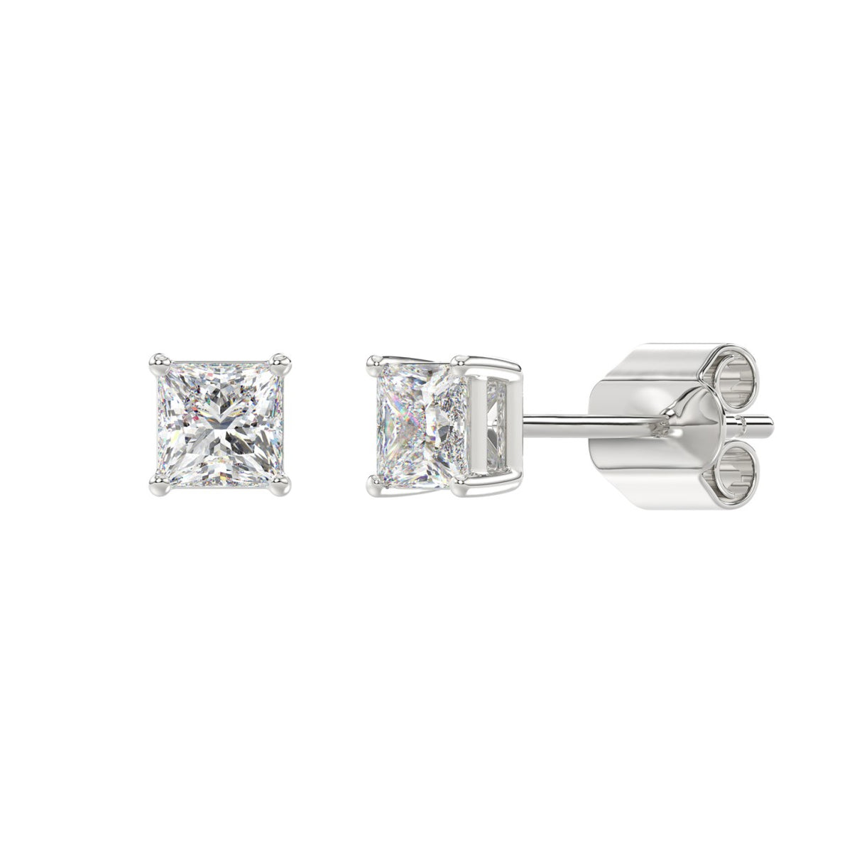 14K White Gold, angled view