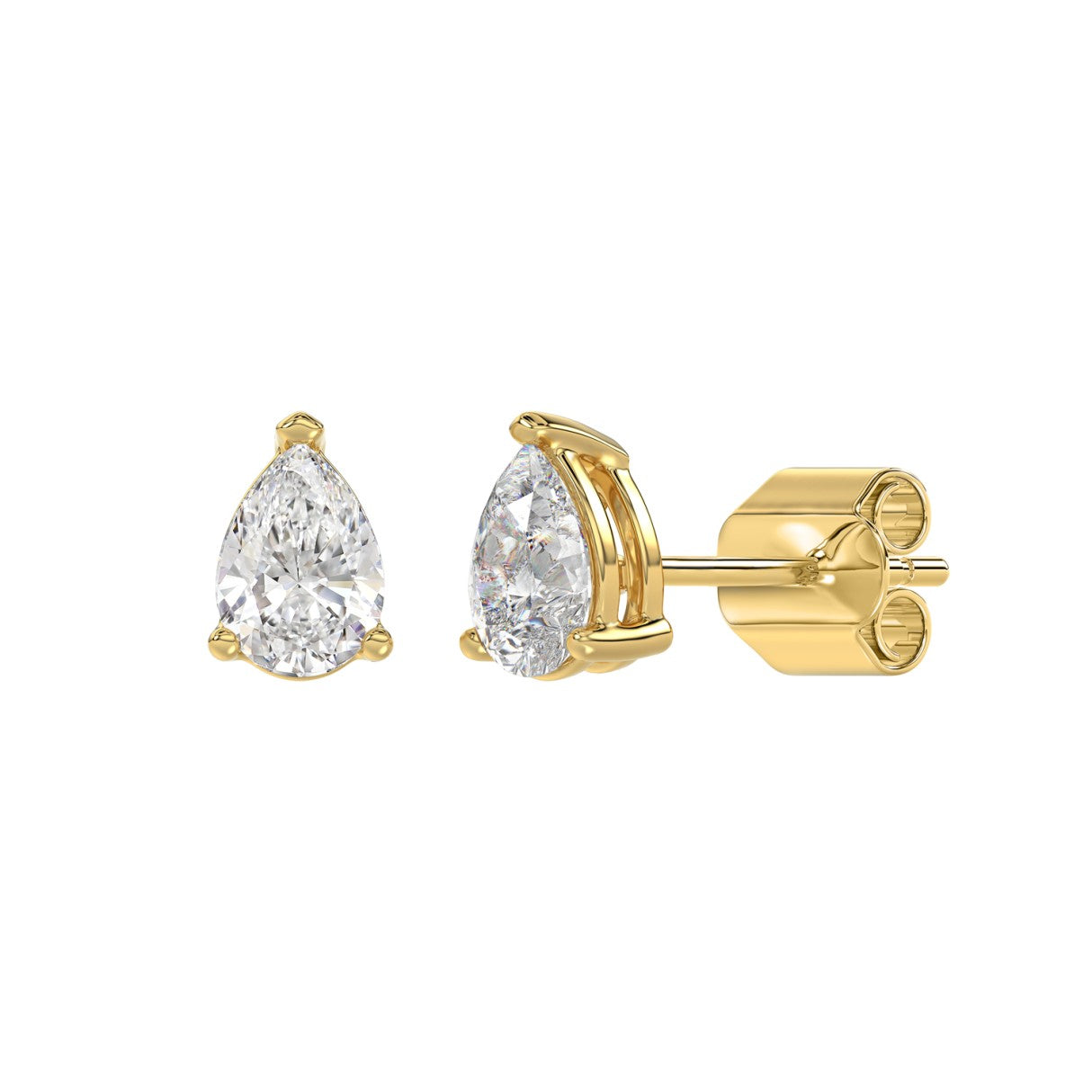 14K Yellow Gold, angled view
