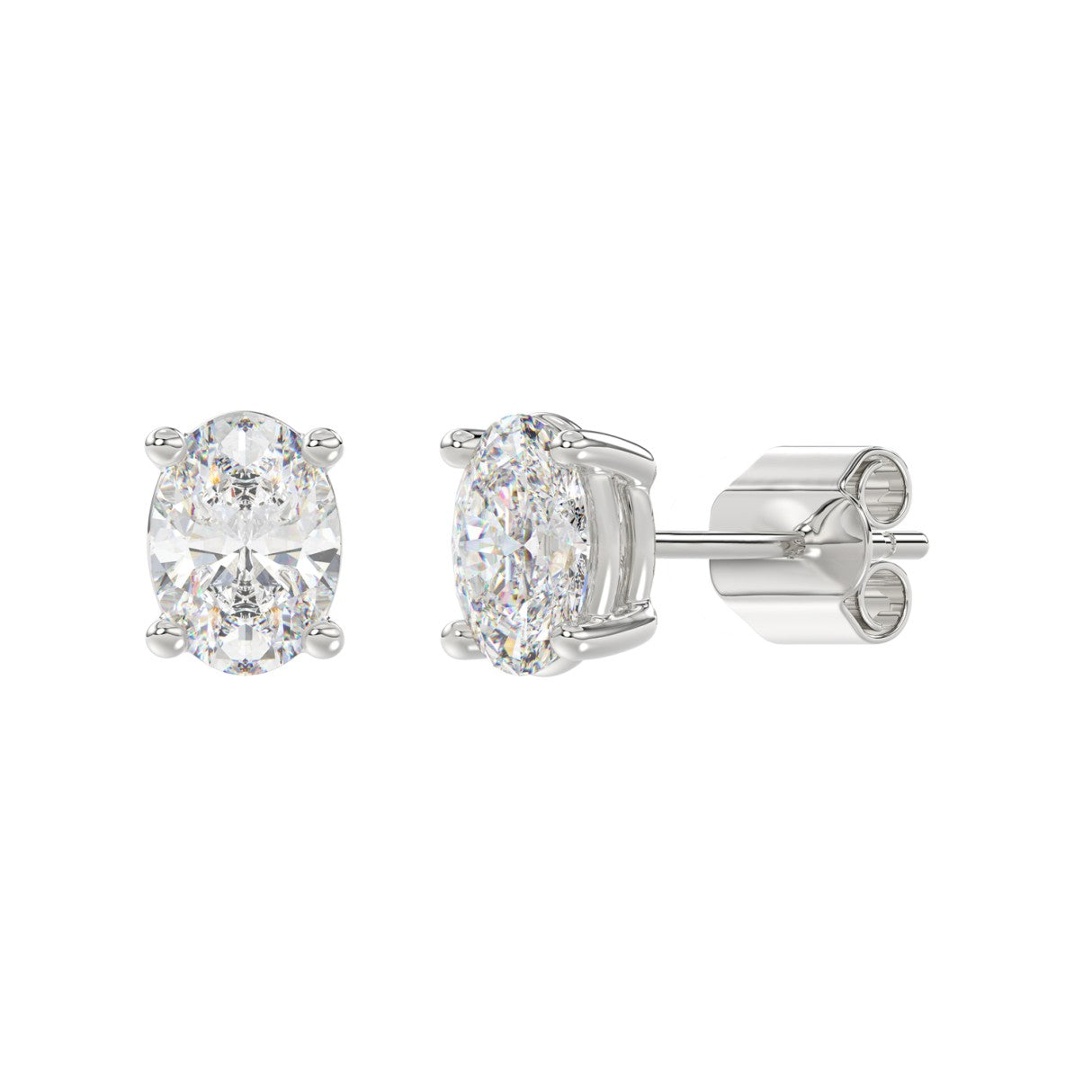 14K White Gold, angled view