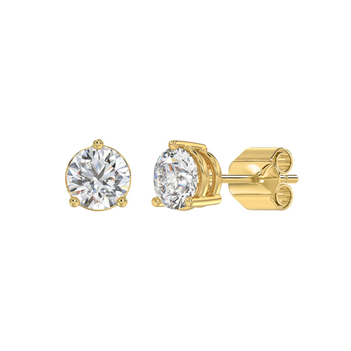 14K Yellow Gold, angled view