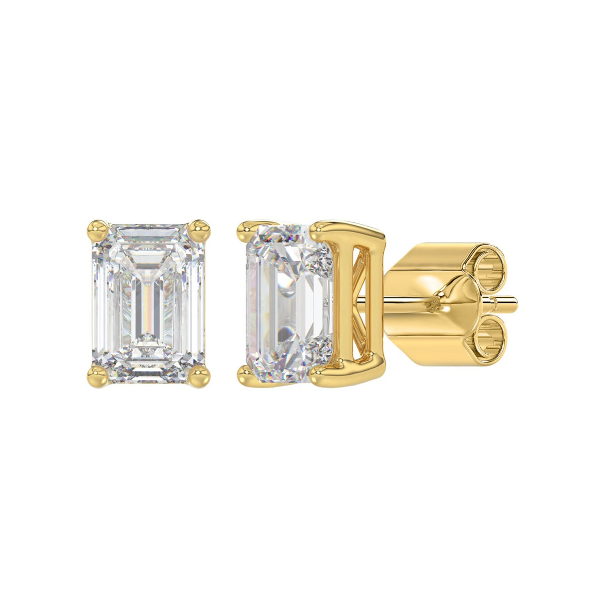 14K Yellow Gold, angled view