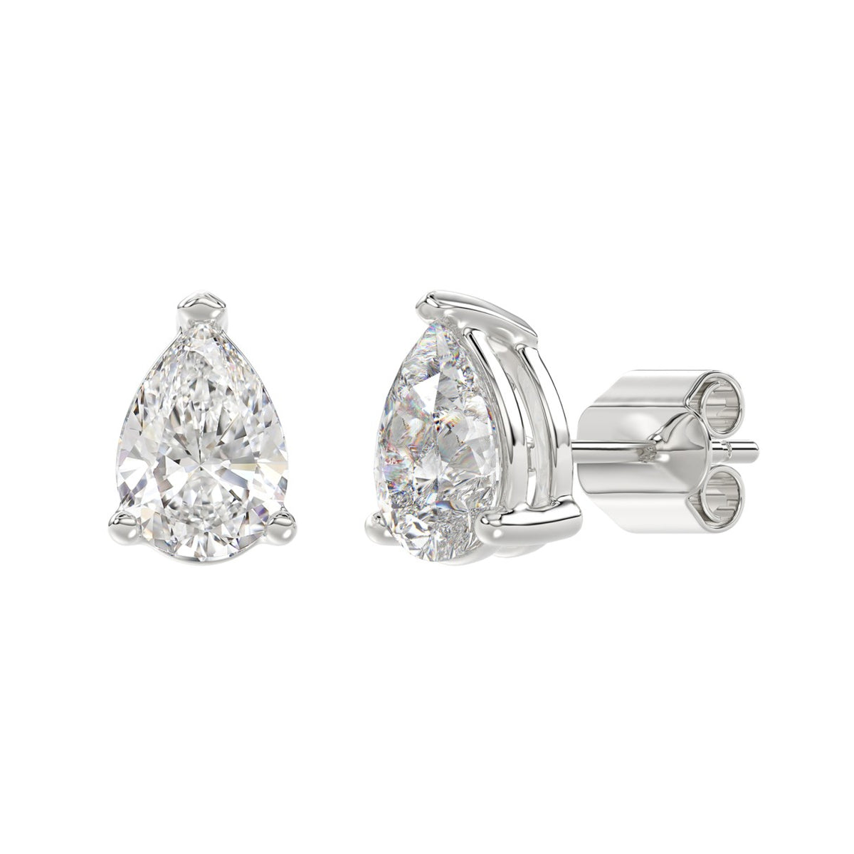 14K White Gold, angled view