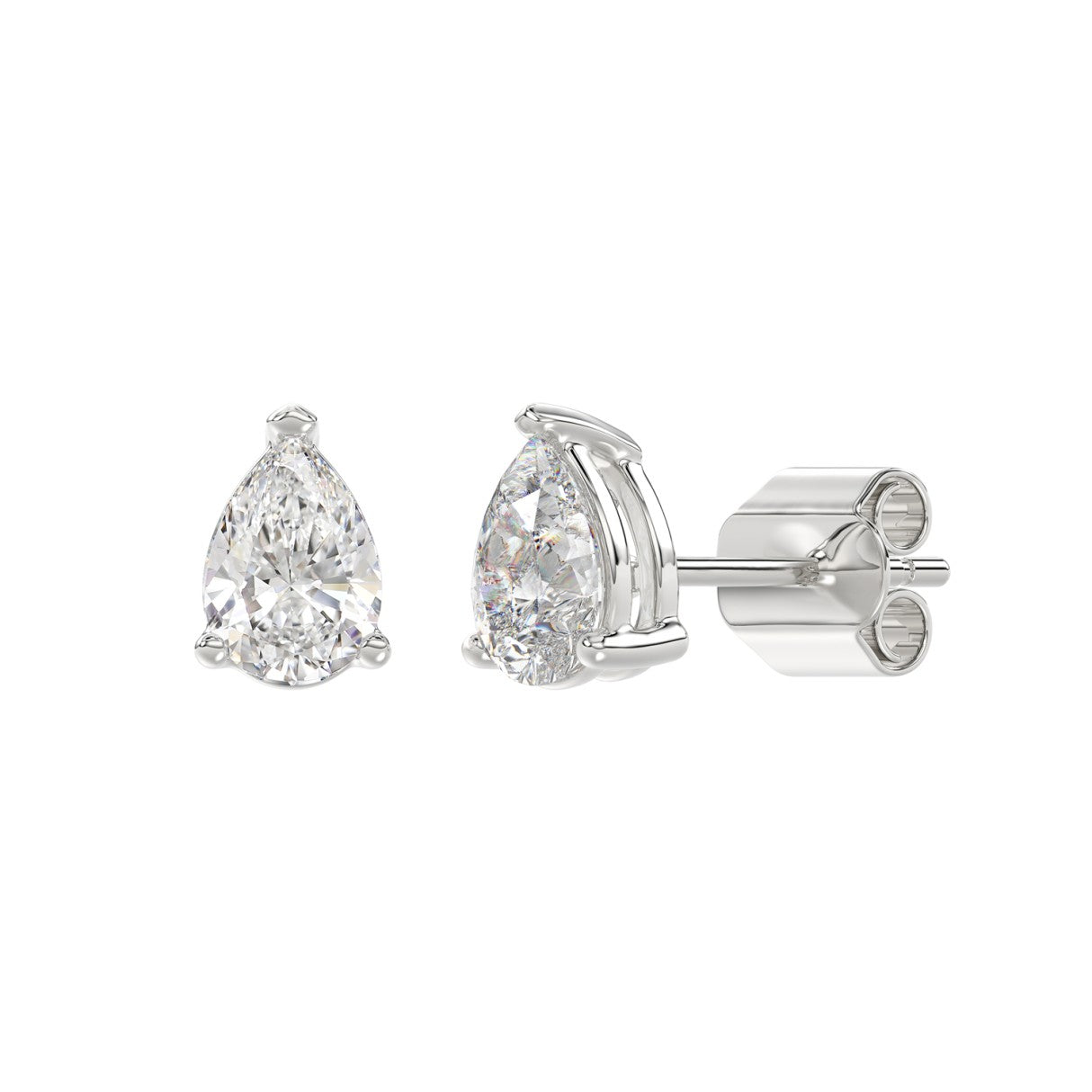 14K White Gold, angled view