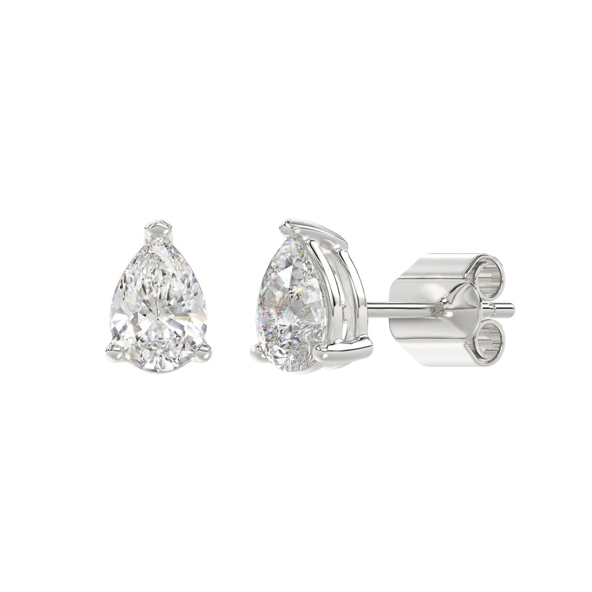 14K White Gold, angled view