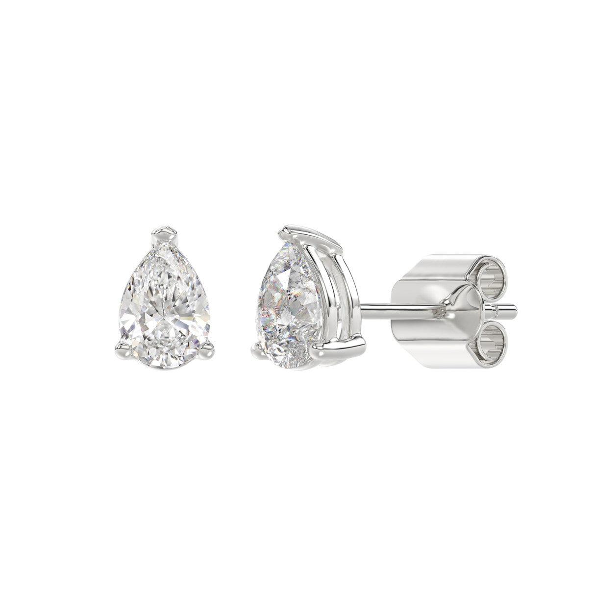 14K White Gold, angled view