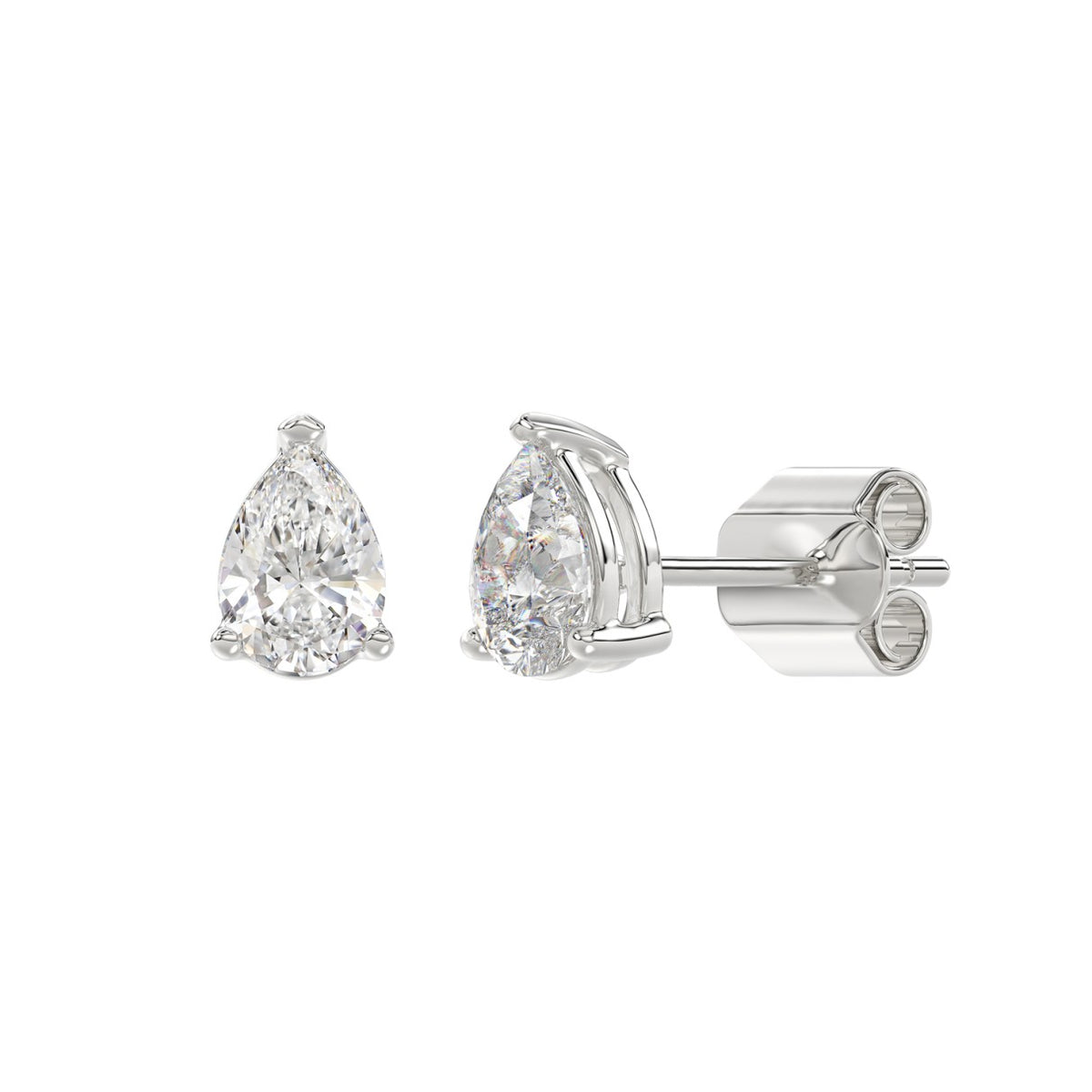14K White Gold, angled view