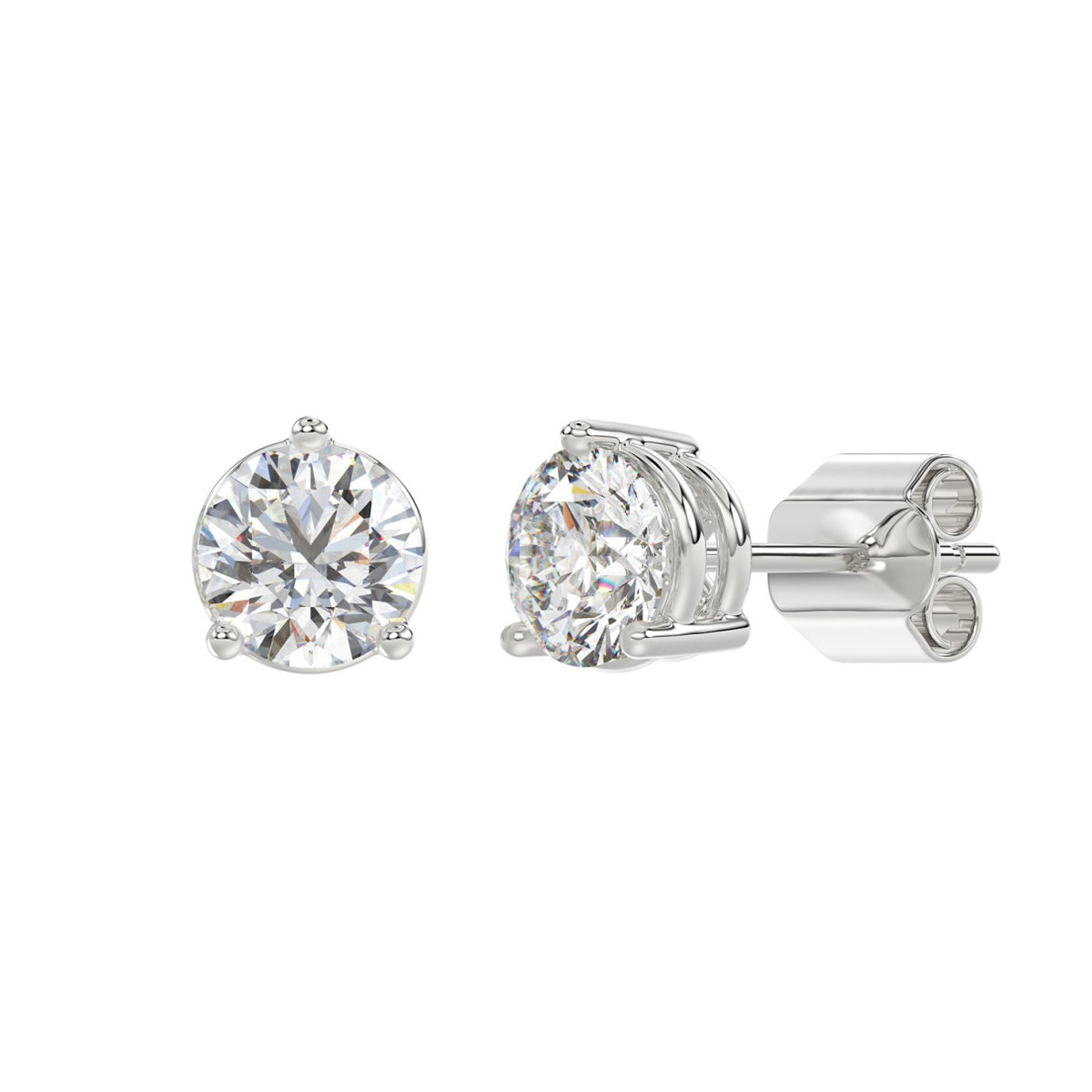 14K White Gold, angled view