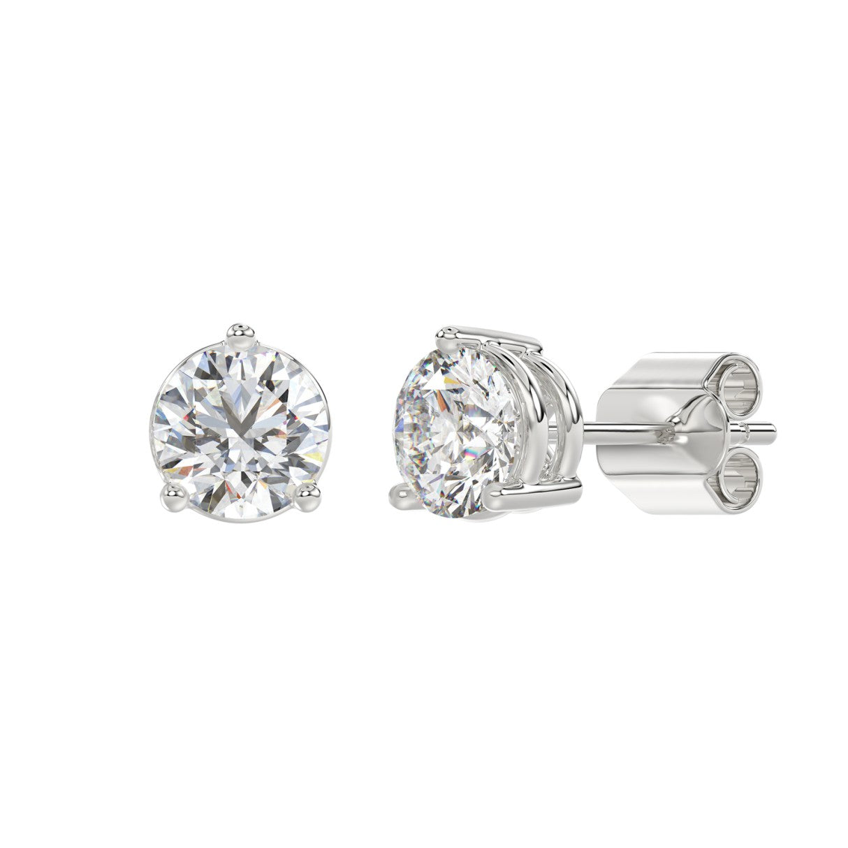 14K White Gold, angled view