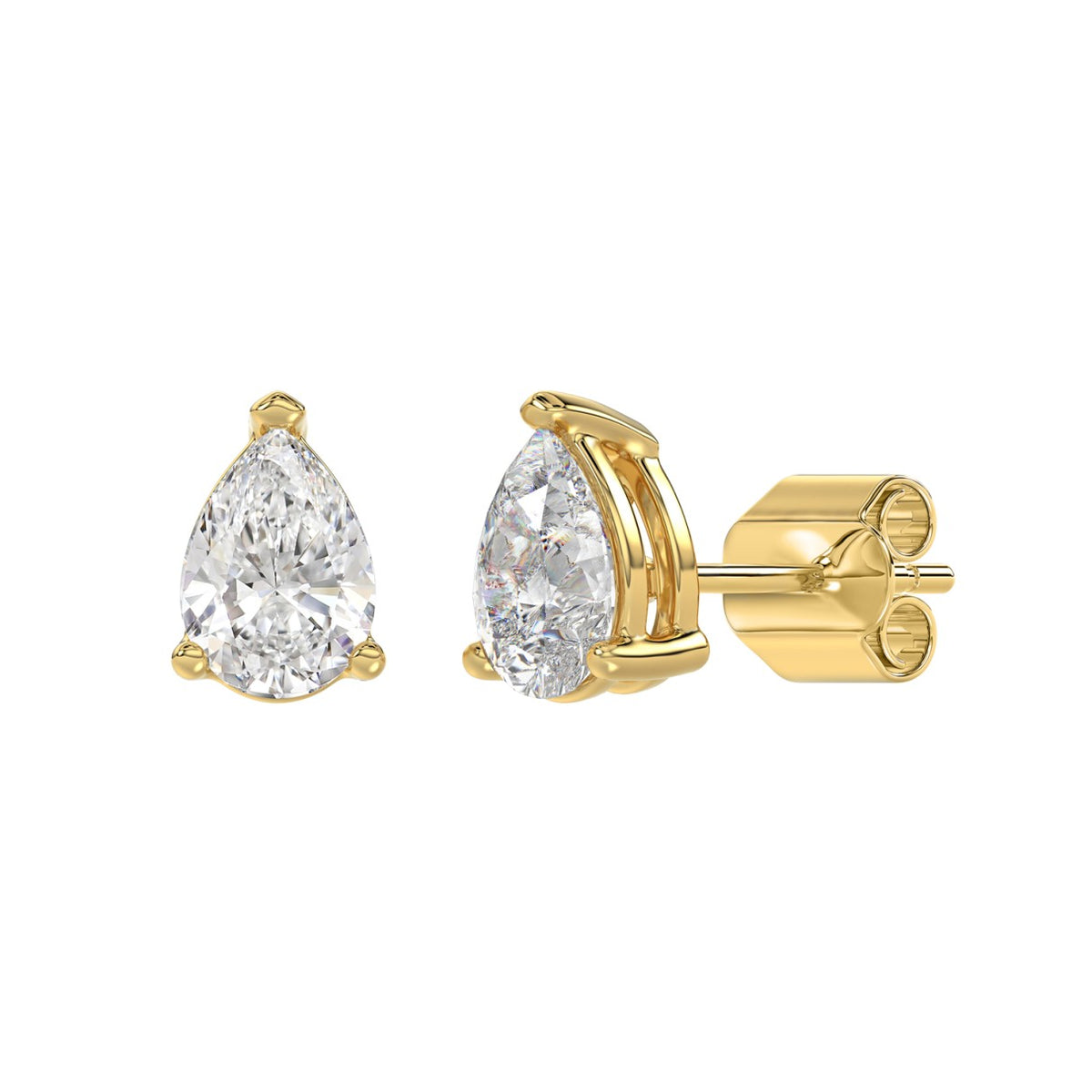 14K Yellow Gold, angled view