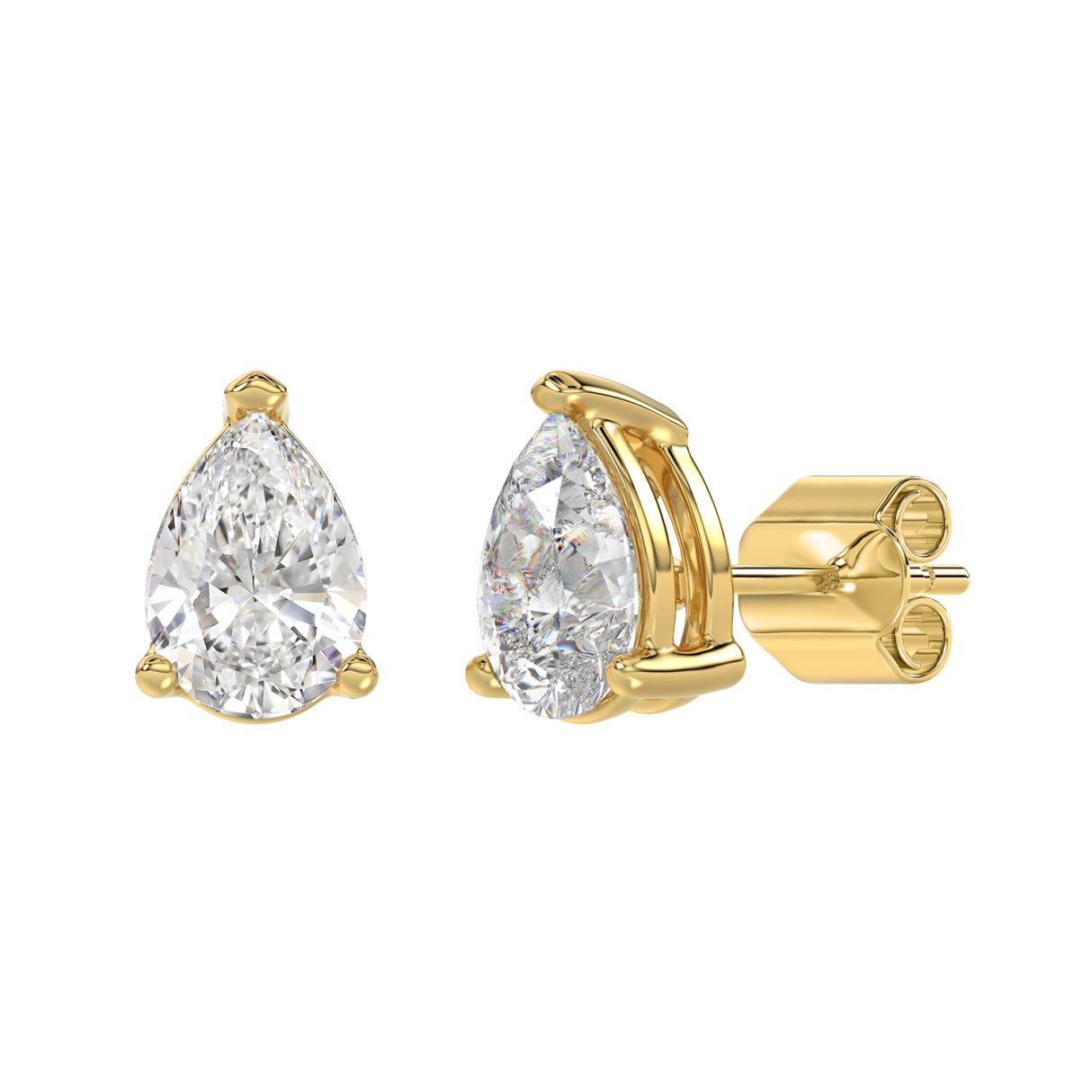 14K Yellow Gold, angled view