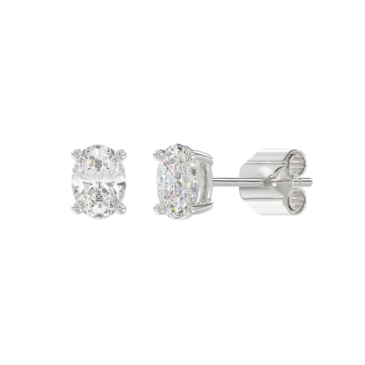14K White Gold, angled view