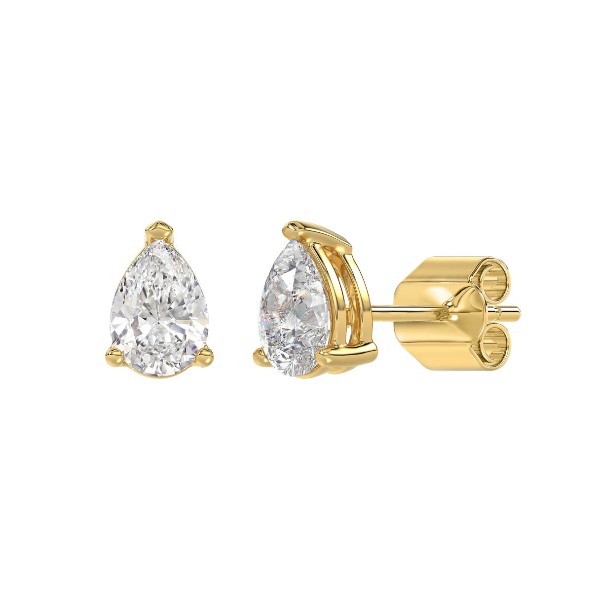 14K Yellow Gold, angled view