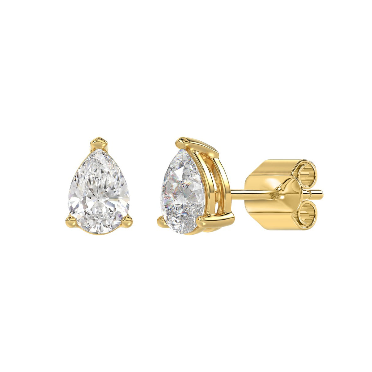 14K Yellow Gold, angled view
