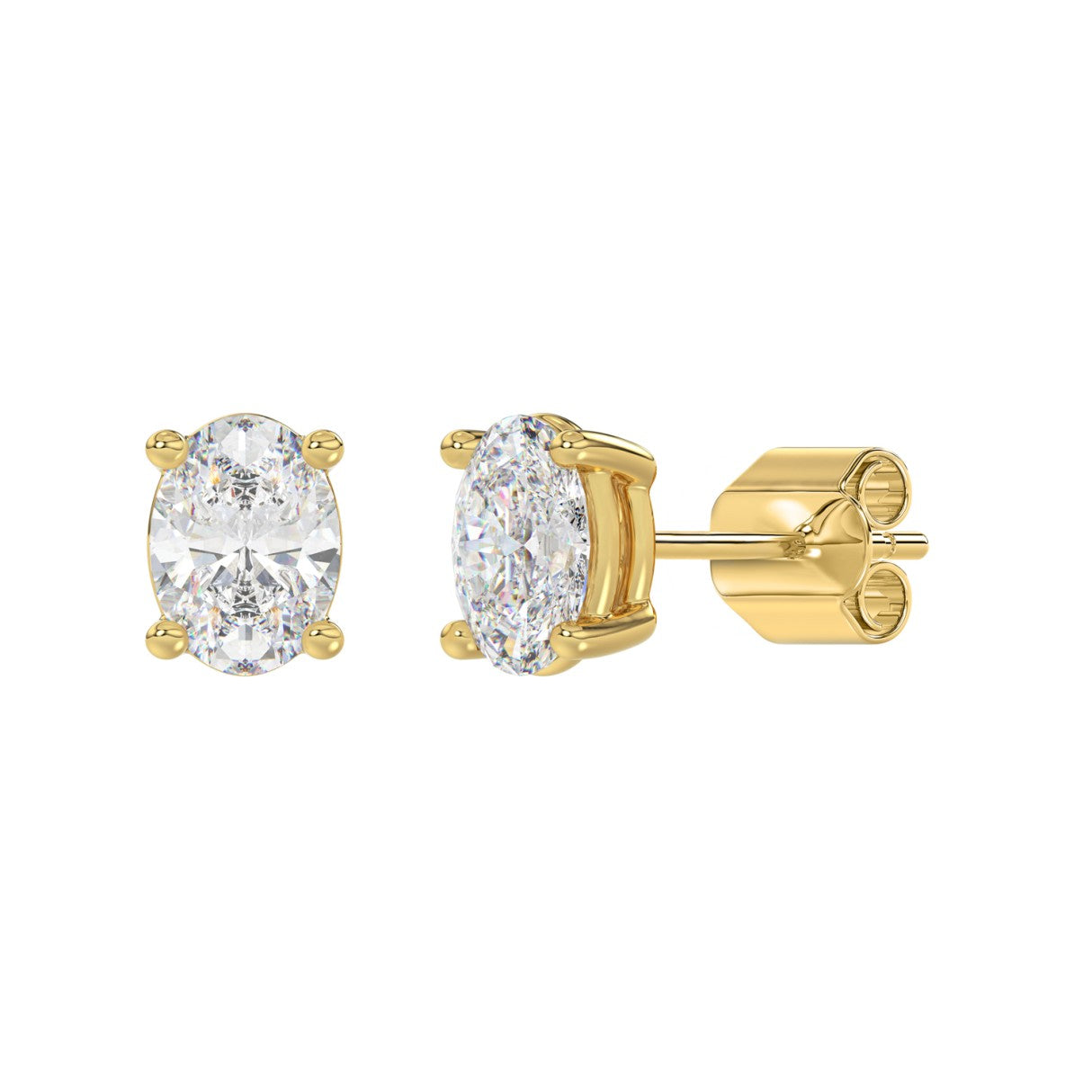 14K Yellow Gold, angled view