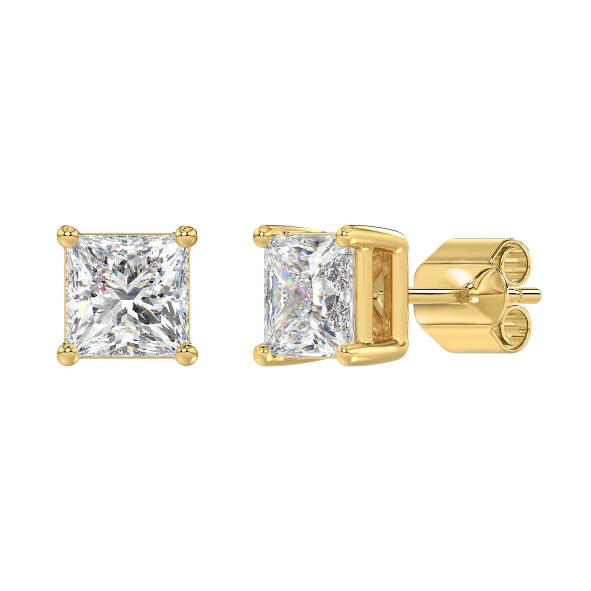14K Yellow Gold, angled view
