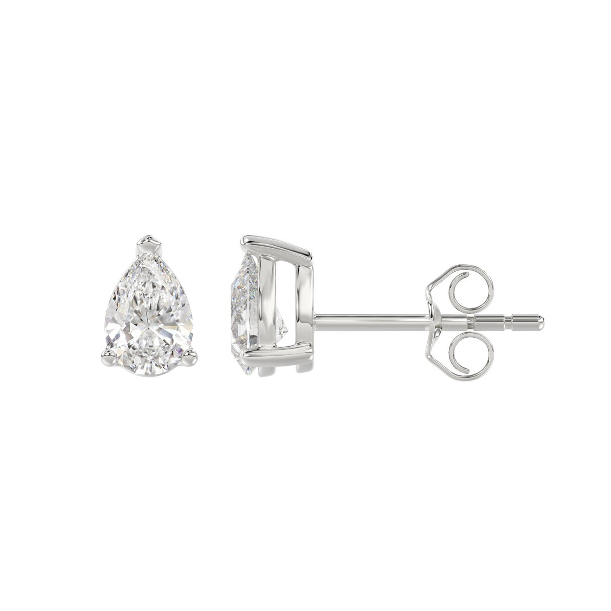 14K White Gold, flat view