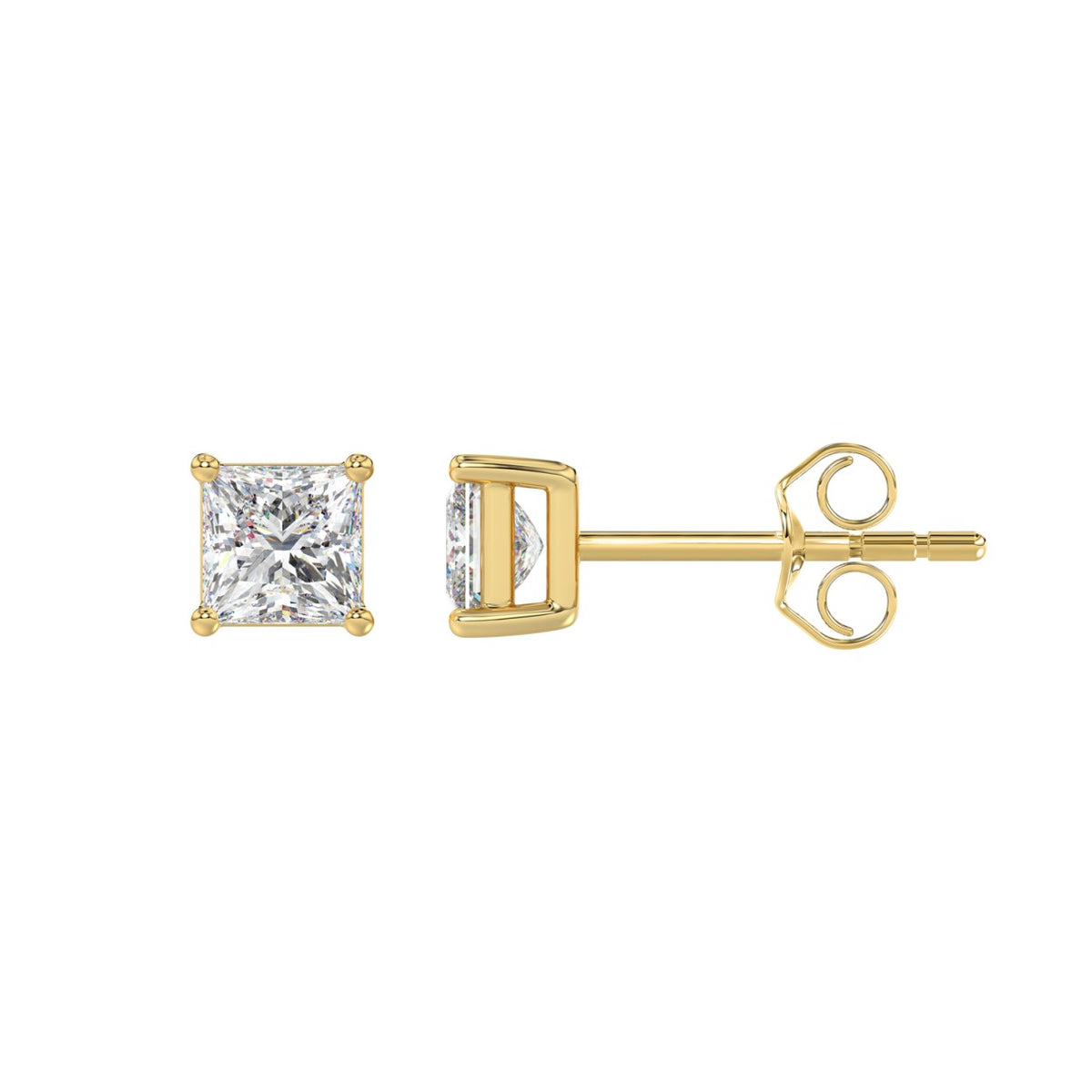 14K Yellow Gold, flat view
