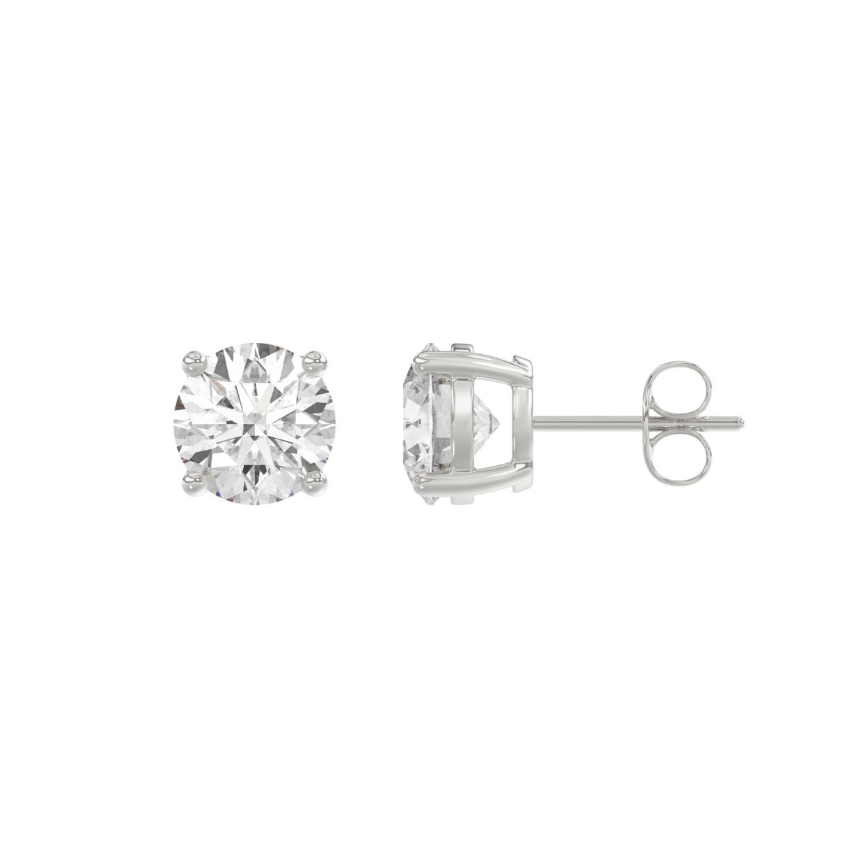 14K White Gold, flat view