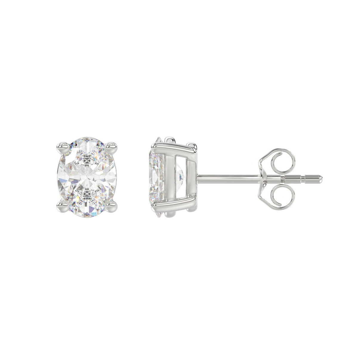 14K White Gold, flat view