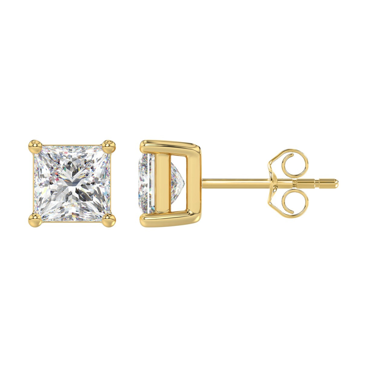 14K Yellow Gold, flat view