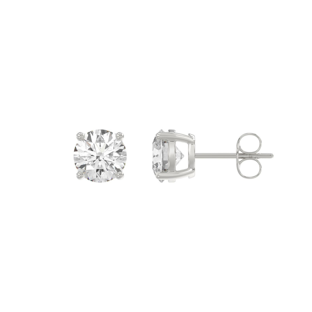 14K White Gold, flat view