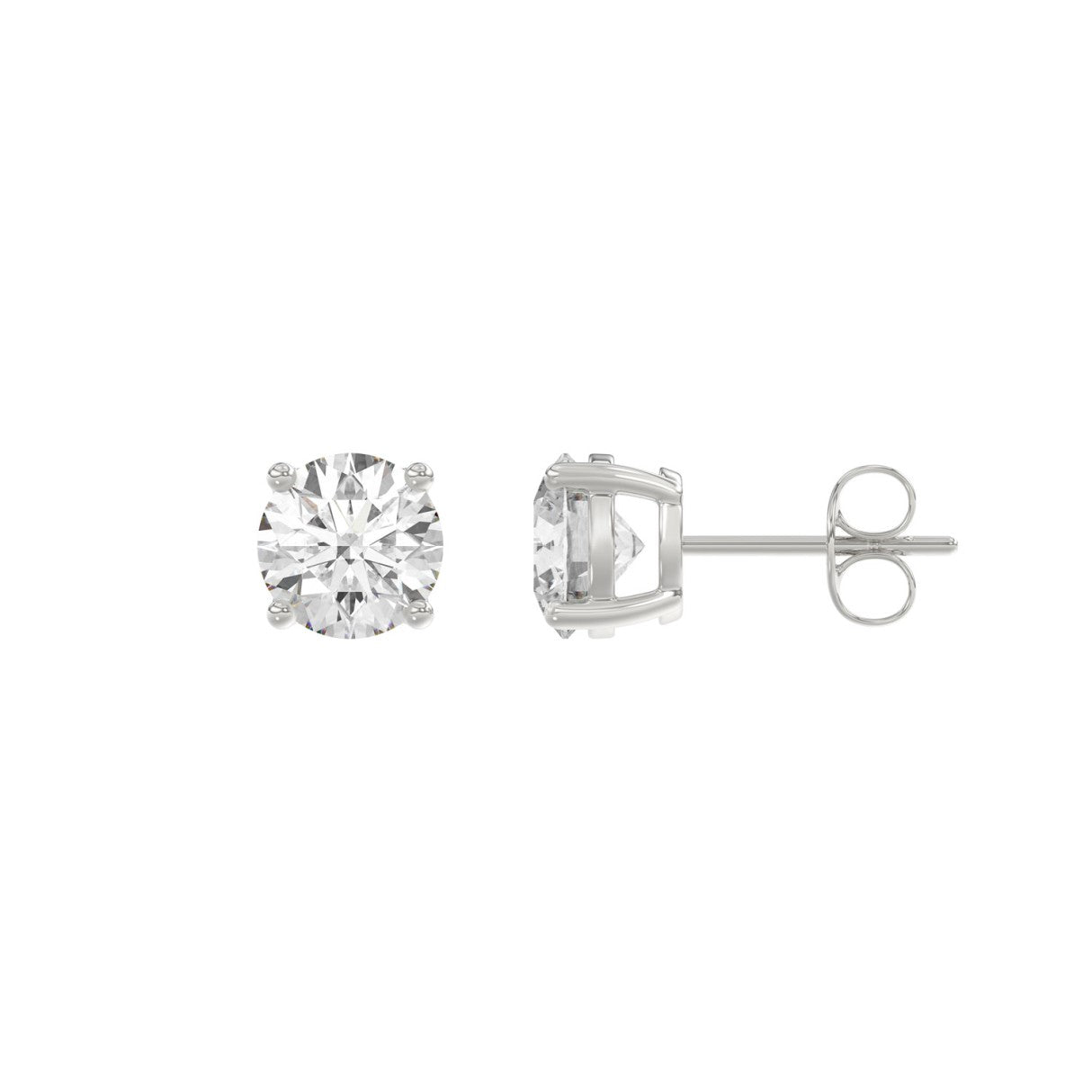 14K White Gold, flat view