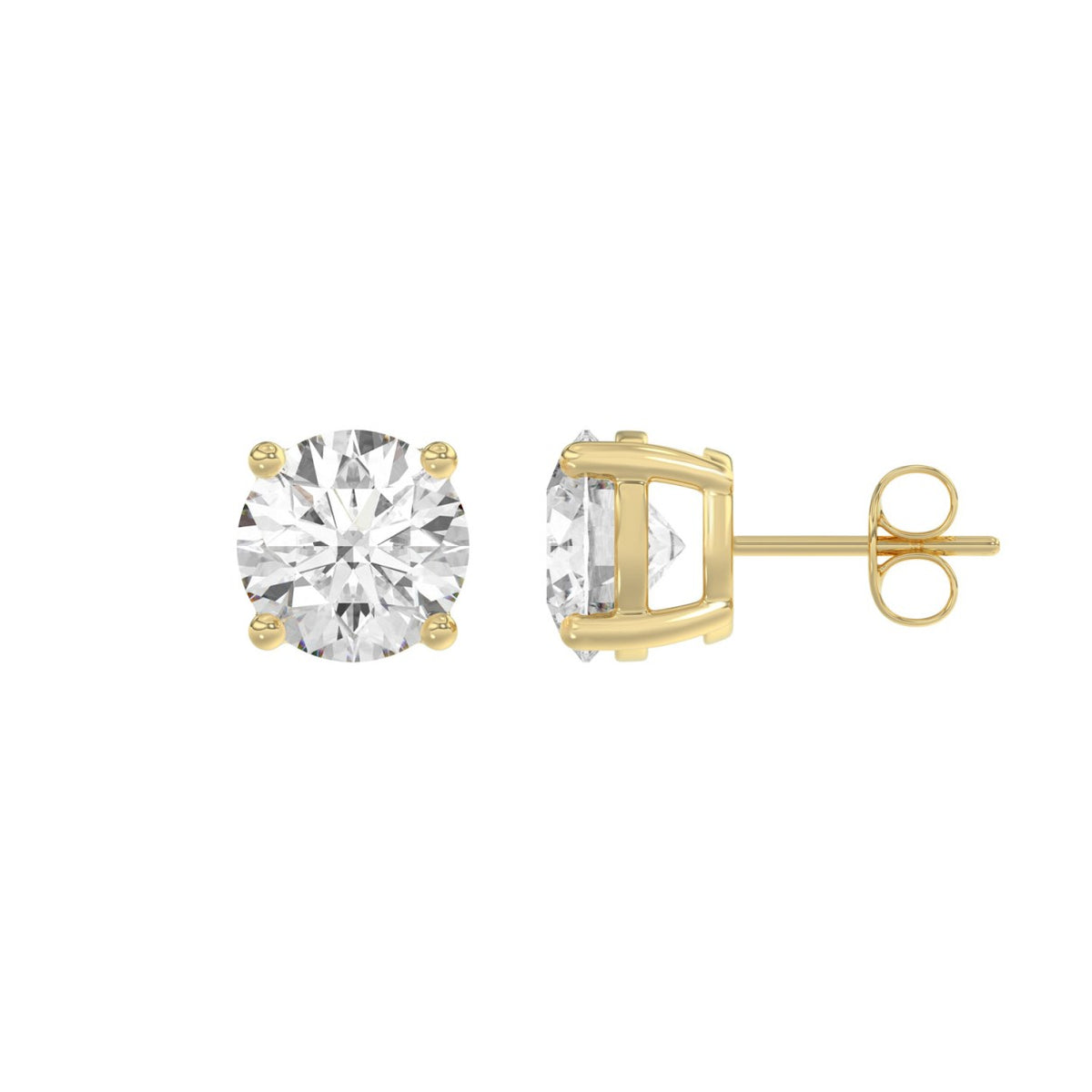 14K Yellow Gold, flat view