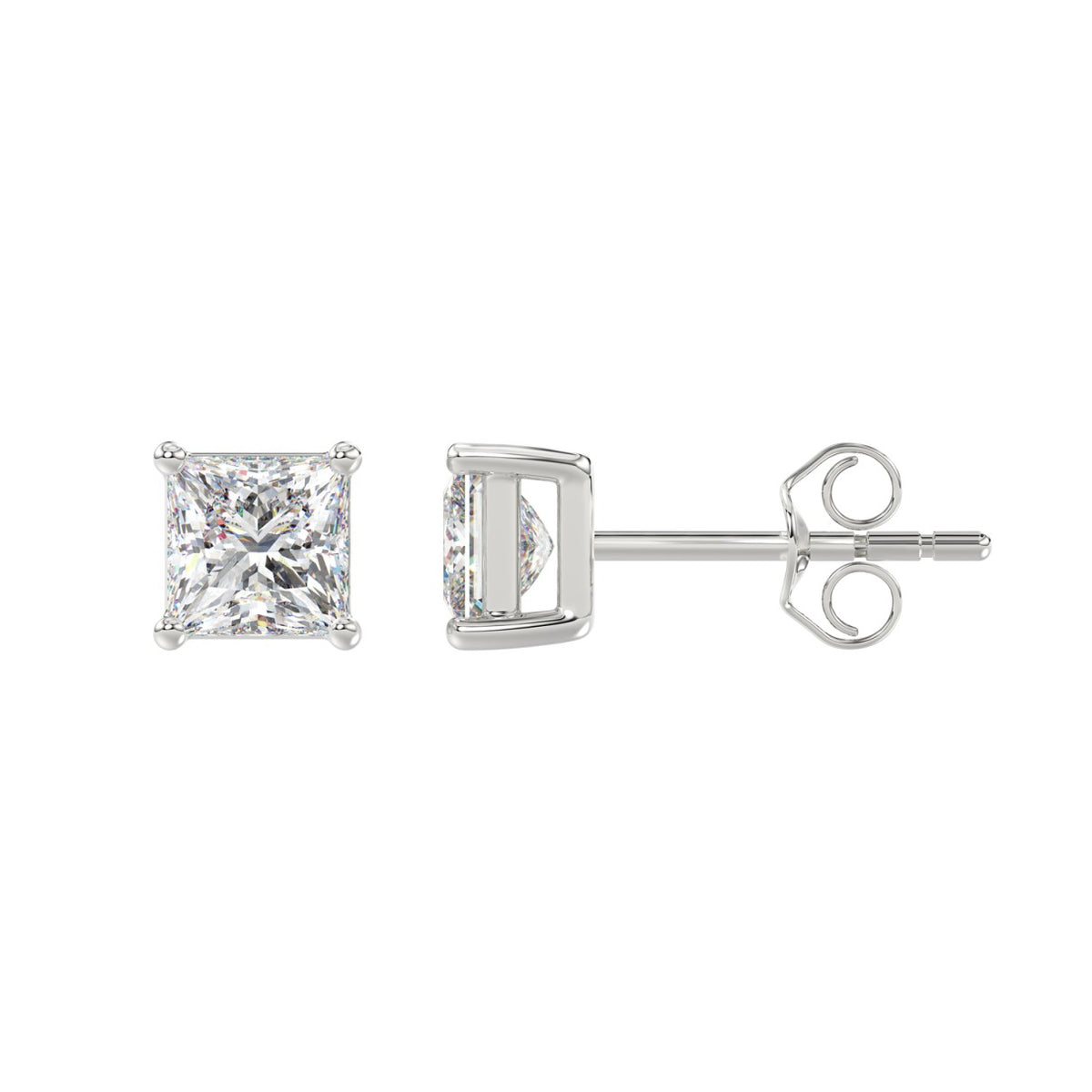 14K White Gold, flat view