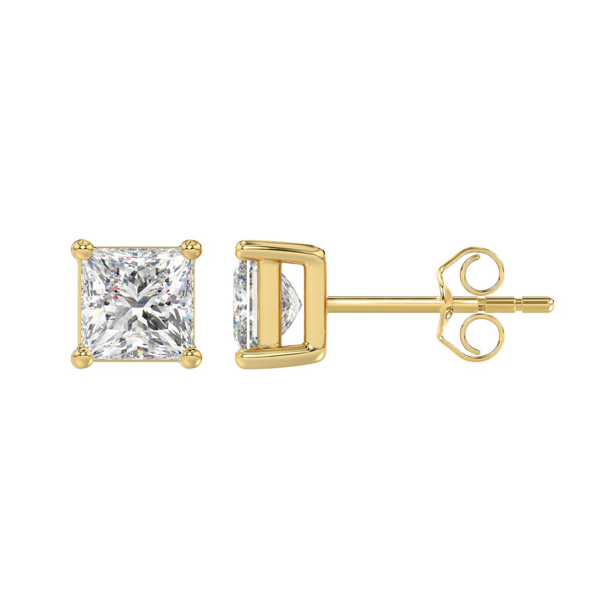 14K Yellow Gold, flat view