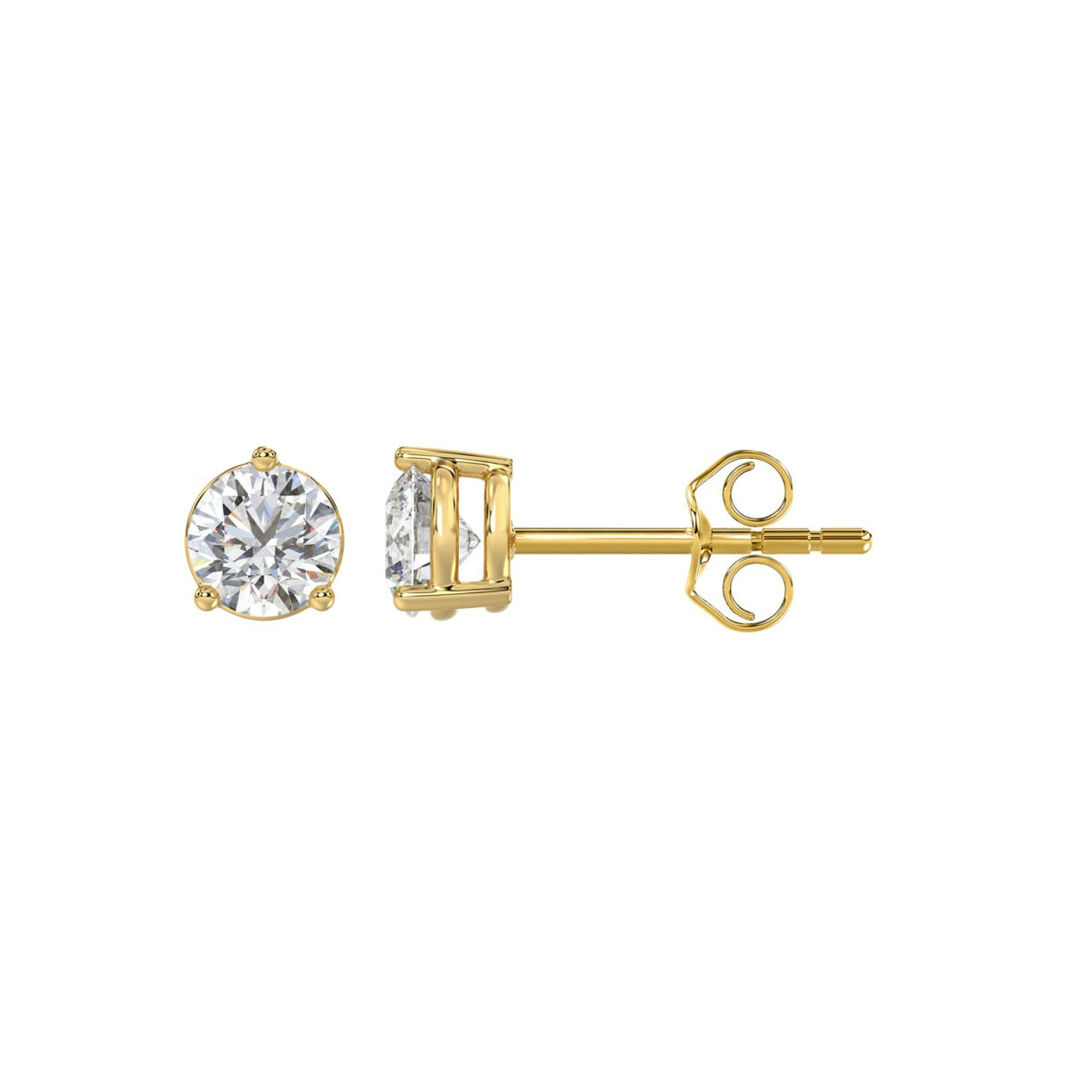 14K Yellow Gold, flat view