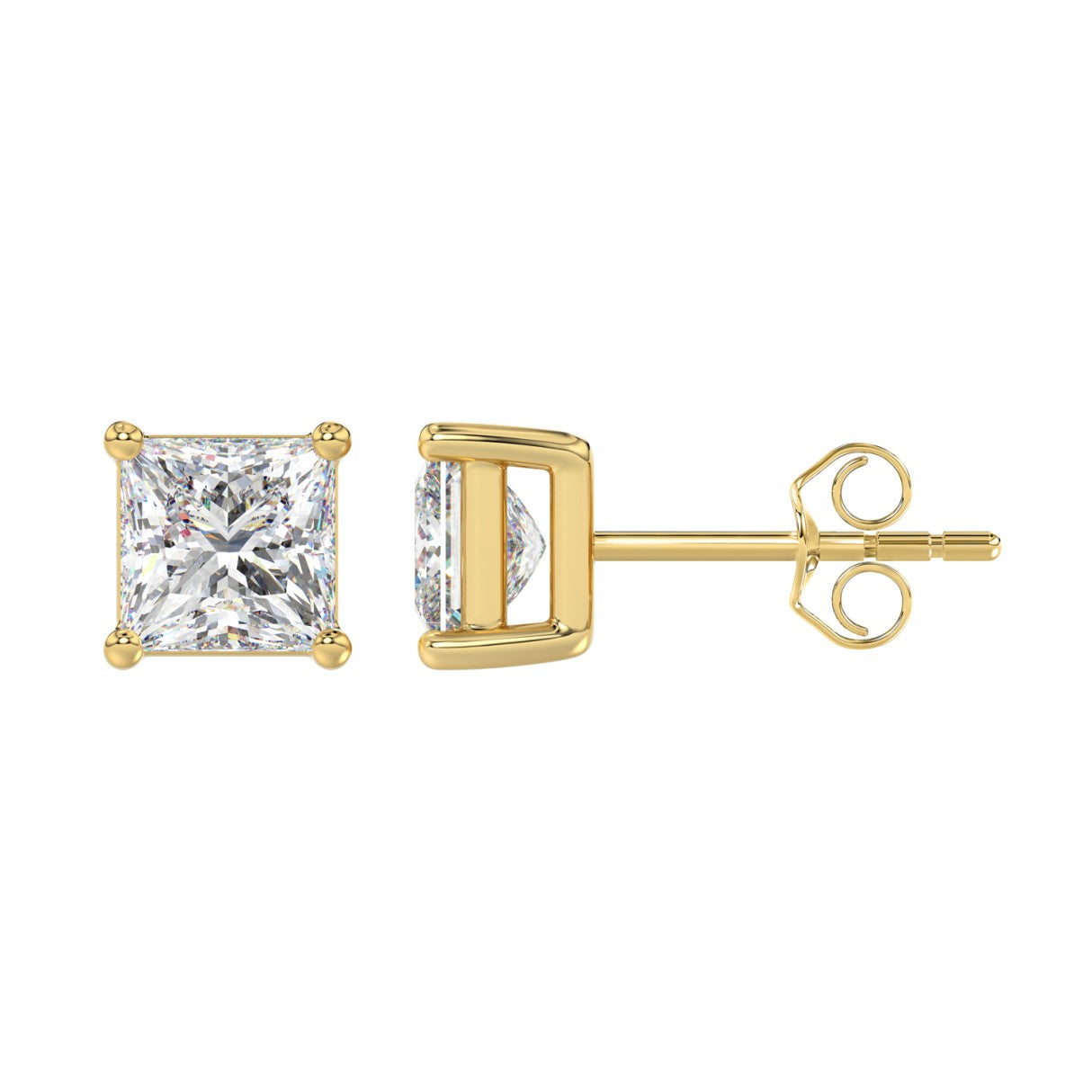 14K Yellow Gold, flat view