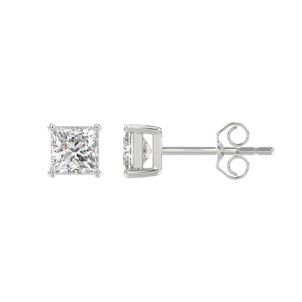 14K White Gold, flat view