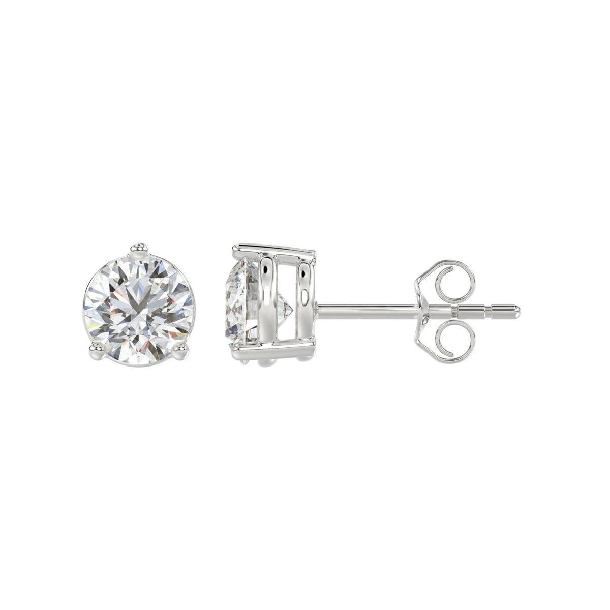 14K White Gold, flat view
